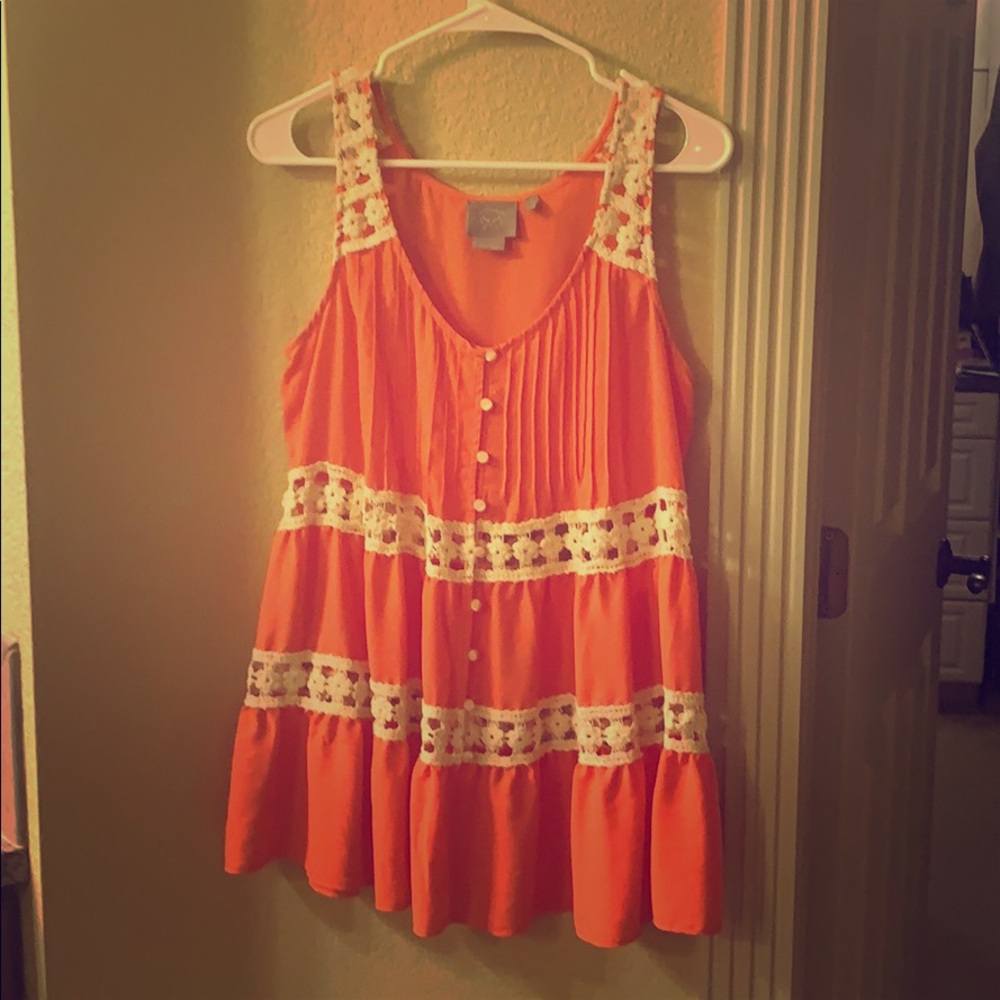 Anthropologie Coral blouse
